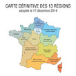 Carte définitive des 13 régions