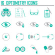 optometry icons set