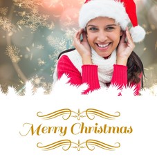 Poster - Composite image of festive brunette