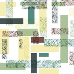 Aufkleber - Retro Rectangles Seamless Pattern