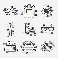 Sticker - fashion infographic