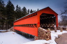 Sach's Covered Bridge During The Winter, Near Gettysburg, Pennsy
