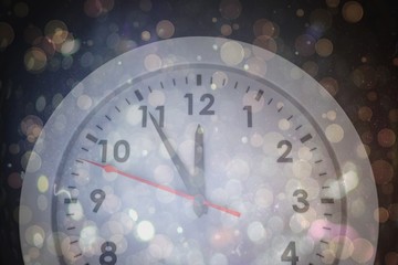 Poster - Composite image of white clock