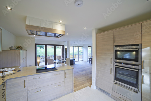 Valokuva Interior View Of Beautiful Luxury Dining Room And Kitchen