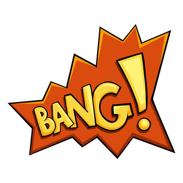 Vector Cartoon Comics Phrase - Bang.