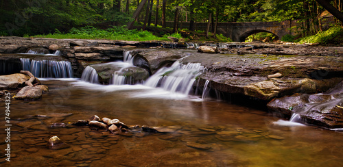 Fotografia, Obraz Cascades on Wolf Creek, Letchworth State Park, New York.