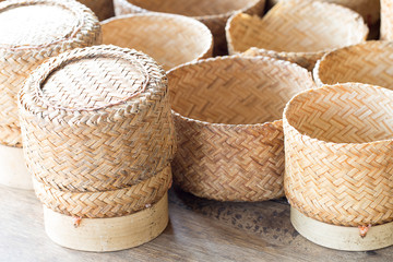 KRATIP, thai laos bamboo sticky rice container, this is the clas