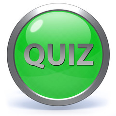 Wall Mural - Quiz circular icon on white background