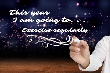 Poster - Composite image of businessman about to write something