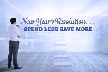 Poster - Composite image of businessman holding glasses