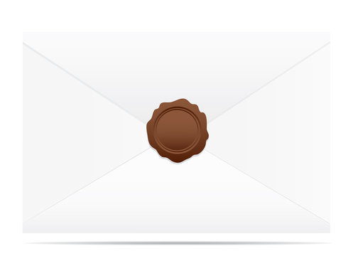Envelope with sealing wax