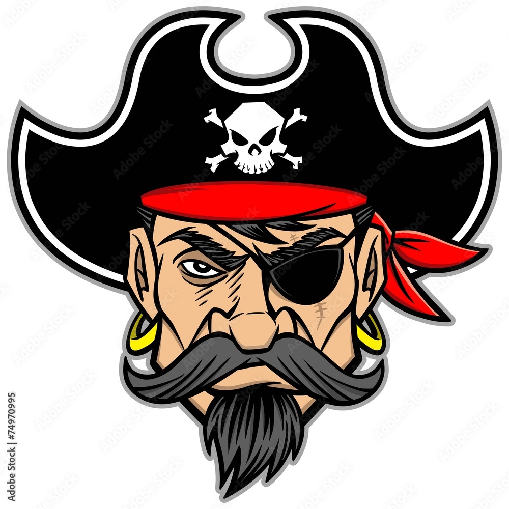 Pirate Mascot - obrazy, fototapety, plakaty 
