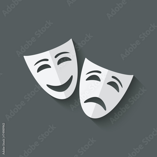 Fotografie, Tablou comedy and tragedy theatrical masks
