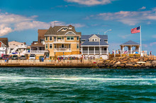Beach Houses Along The Inlet In Point Pleasant Beach, New Jersey