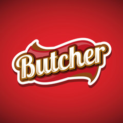 Sticker - Butcher Shop Design Element, Label or Badge