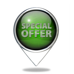 Wall Mural - Special offer pointer icon on white background