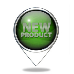 Wall Mural - new product pointer icon on white background