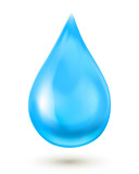 Fototapeta Dinusie - Water drop. Vector illustration