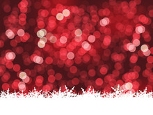 CHRISTMAS LIGHTS And SNOWFLAKES Background (merry Happy)