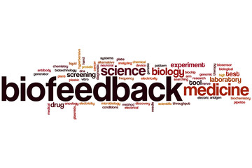 Wall Mural - Biofeedback word cloud