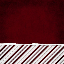 Square Red And White Candy Cane Stripe Torn Grunge Textured Back