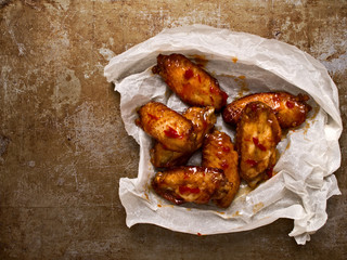 Poster - rustic roasted buffalo chicken wing