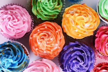 Sticker - Delicious cupcakes close-up