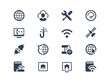 Internet and provider icons