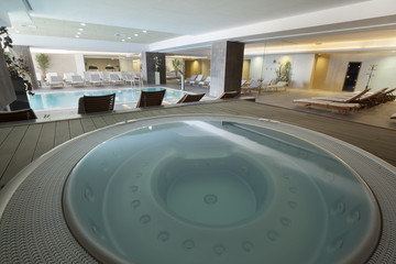 Sticker - jacuzzi and pool spa hotel interior