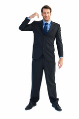 Poster - Businessman carrying something with his hands