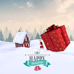 Poster - Composite image of christmas message