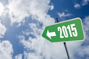 Poster - Composite image of 2015 in bold grey