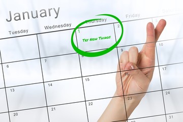 Poster - Composite image of new years resolutions
