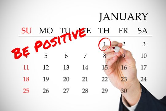Composite image of new years resolutions