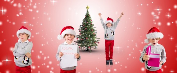 Poster - Composite image of different festive boys