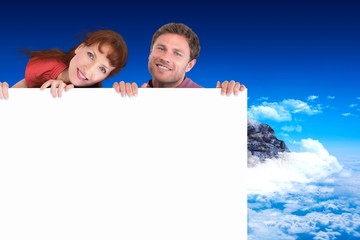 Aufkleber - Composite image of couple looking at the camera
