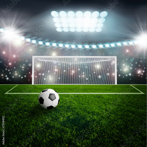 pilki-noznej-pilka-na-zielonej-stadium-arenie