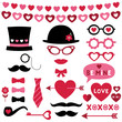 Valentine photo booth and scrapbooking set
