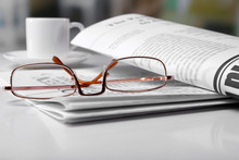 Glasses And Newspapers, Close-up