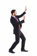 © WavebreakMediaMicro - Shocked businessman protecting himself with these hands