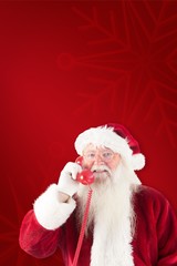 Poster - Composite image of santa claus on the phone