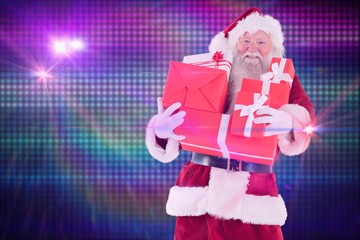Aufkleber - Composite image of santa carries a few presents