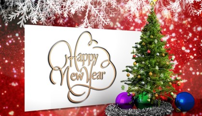 Poster - Composite image of happy new year