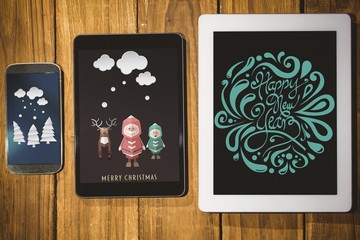 Poster - Composite image of elegant happy new year