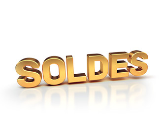 Sticker - soldes texte 3D