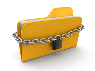 Poster - folder and chain (clipping path included)
