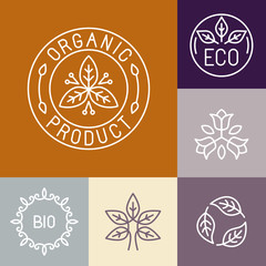 Aufkleber - Vector organic product label in outline