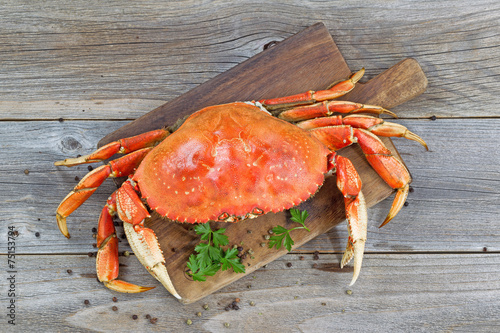 Crabe cuit à bord serveur Poster Mural XXL
