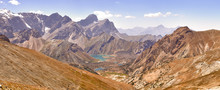 Panorama Of The Mountains. Lake Kulikolon. Pamir, Tajikistan. HD
