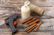 © agneskantaruk - How to make candle decorated with cinnamon sticks tutorial